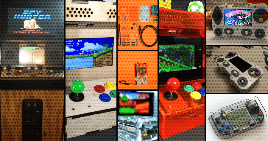 video game console collage